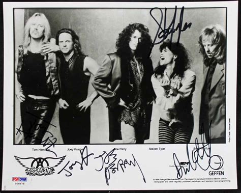 Lot Detail Aerosmith Band Signed 8 X10 Promo Photo W 5 Signatures