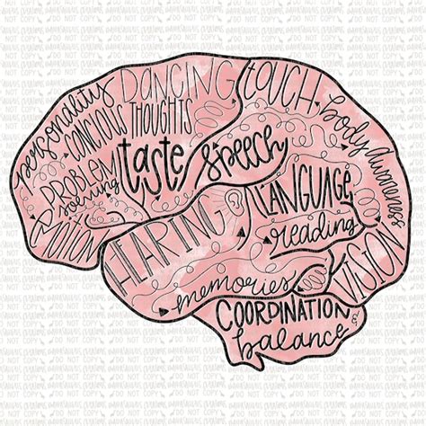 Functions Of The Brain Typography Digital Design Etsy