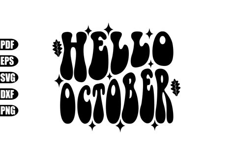 Hello October Svg Graphic By Creativekhadiza124 · Creative Fabrica