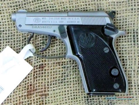 Beretta Mod 21a Bobcat Pistol Inox 22 Lr Cal For Sale