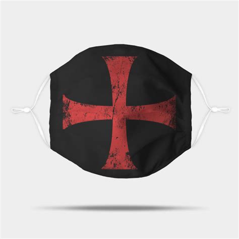 Distressed Crusader Knights Templar Cross Knights Templar Mask