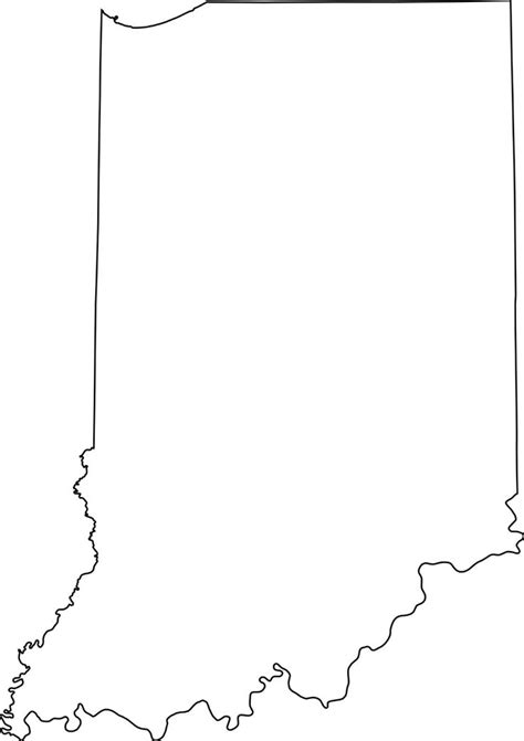 Indiana Blank Outline Map Large Printable High Resolution And