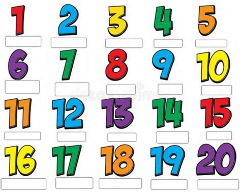 Colorful Numbers And Numerals On White Background Royalty Illustration
