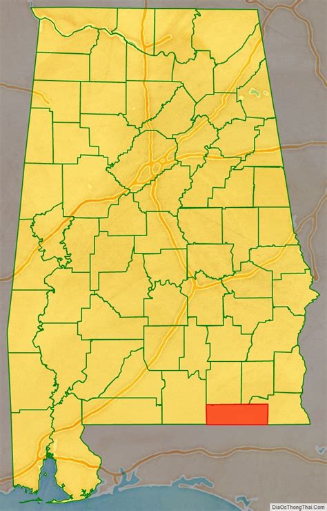 Map Of Geneva County Alabama