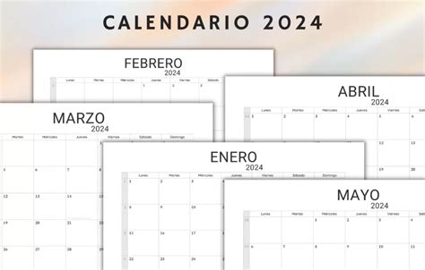 Calendario 2024 ️ Para Imprimir Pdf