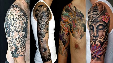 Colorful tattoos tend to hurt more because it has to be etched on a bigger portion of your skin like the arm.it has nothing to do with the shades, a common myth aspiring people think, but more of like how the color will be spread on the surface. Japanese Tattoo Designs Half Sleeve for Men - YouTube