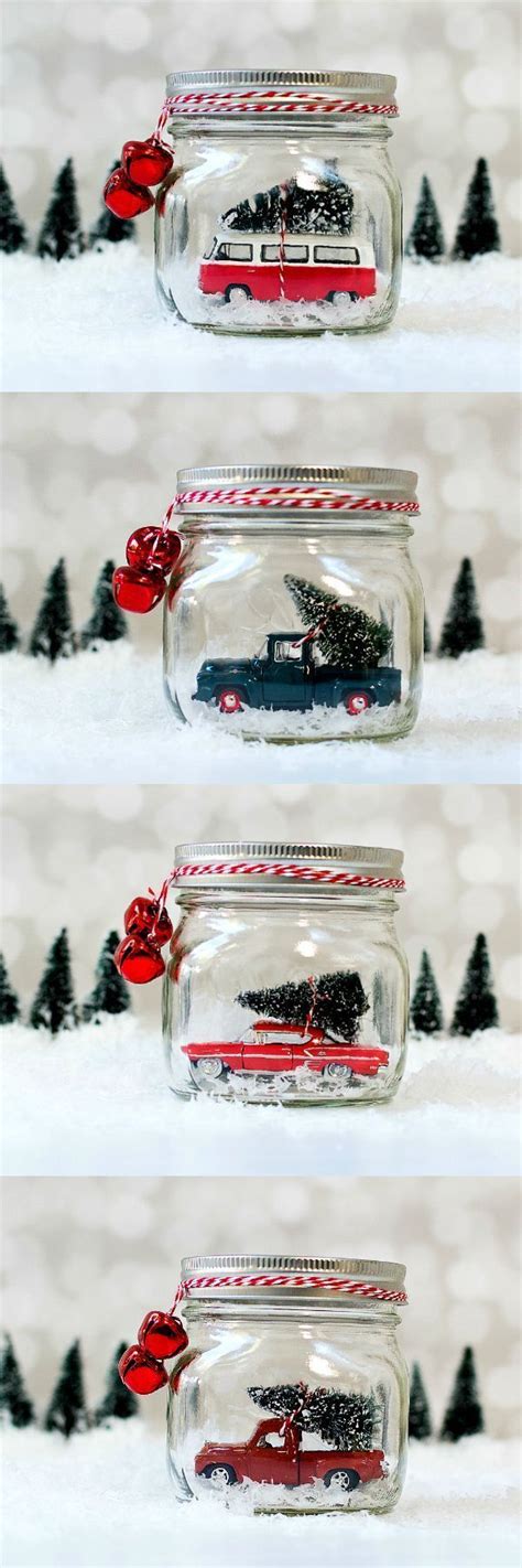 Mason Jar Snow Globes Vintage Cars And Trucks Mason Jar Crafts Love