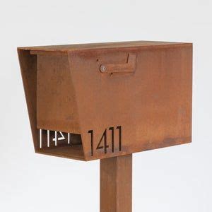 Stratford Parcel Mailbox Steel Ipe Wood Custom Modern Letter Box