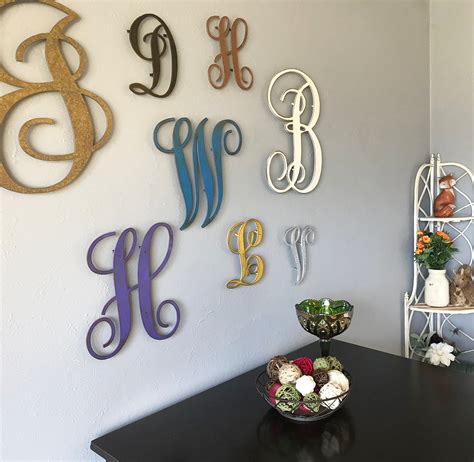 Letter W Monogram Font Metal Wall Art Home Decor Made In Usa 8