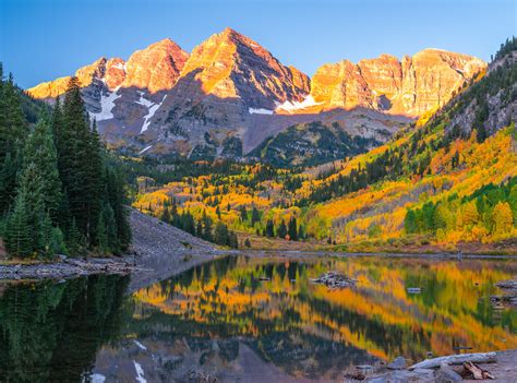 Colorado Maroon Bells Maroon Lake Autumn Colors Aspens And S Flickr