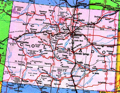 Map Of Colorado Free Large Images