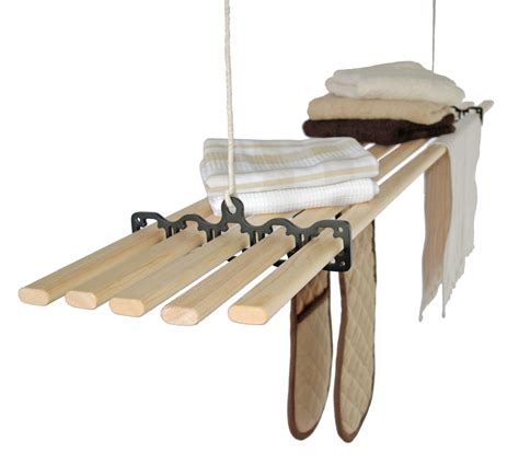 This clothes rack is handmade from solid wood and features rounded over edges. Five Lath Gismo Clothes Airer - Urban Clotheslines