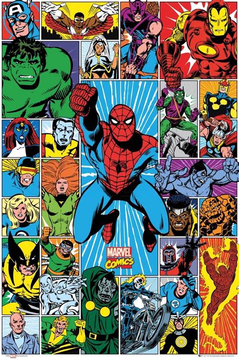 Marvel Grid Posters In 2020 Marvel Posters Marvel Comics