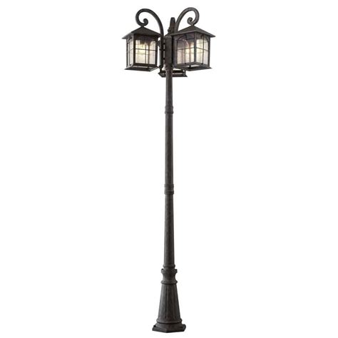 Home Decorators Collection Brimfield 3 Head Aged Iron Outdoor Post