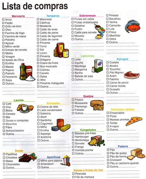 Lista 100 Foto Lista De Supermercado En Español Completa Para Imprimir