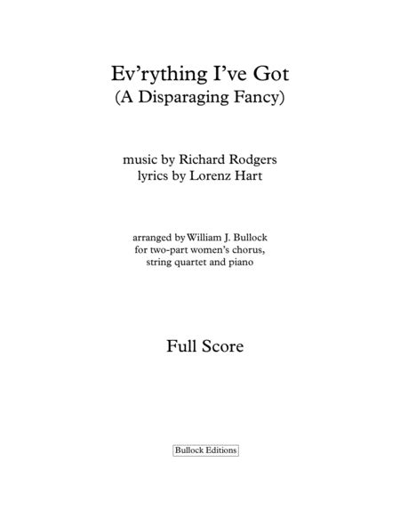 ev rything i ve got sheet music richard rodgers choir