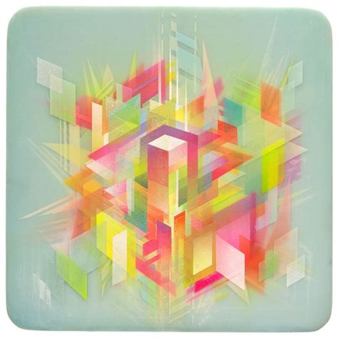 Painting Colorful Geometric Images That Mimic The Digital Geometric