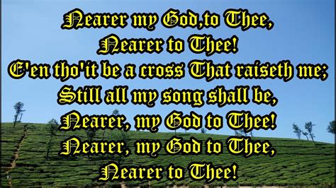 Nearer My God To Thee Instrumental With Lyrics Christian Hymns