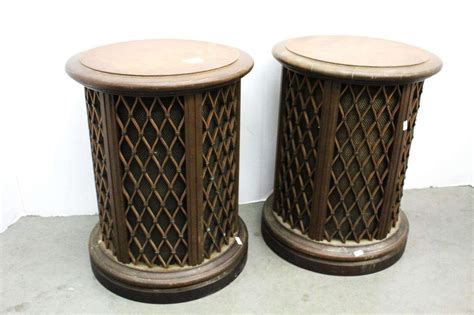 Vintage Pioneer Cs 06 Omnidirectional End Table Speakers Two Pieces