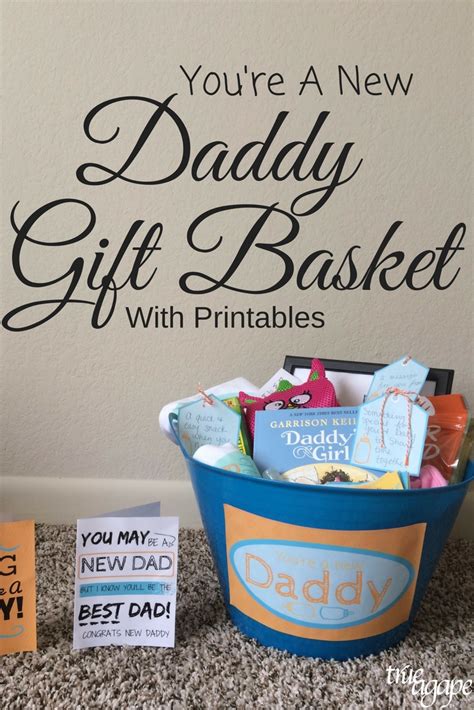 Best gift for multitasking new dads : New Daddy Gift Basket Printables | True Agape