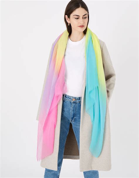 Ombre Rainbow Scarf Lightweight Scarves Accessorize Uk