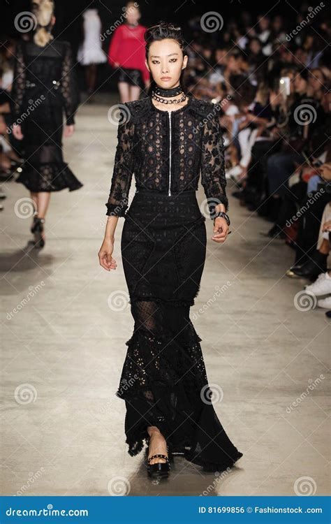 A Model Walks The Runway During The Andrew Gn Show As Part Of The Paris