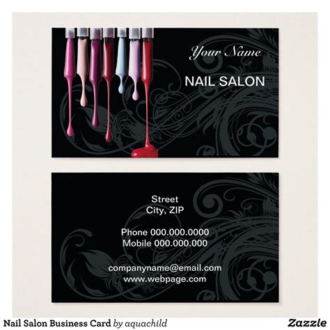 Nail Salon Business Card Nail Salon Business Cards Salon Business Cards Salon