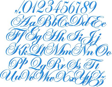 Wedding Script Font Machine Embroidery Font 35 Inch Size Bling