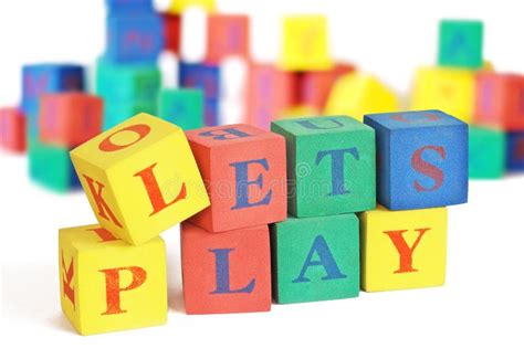 Lets Play Stock Image Image Of Lets Text Cube Education 13829173