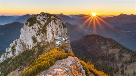 View From The Summit Of Roßstein Mountain Bavaria Germany Bing Gallery