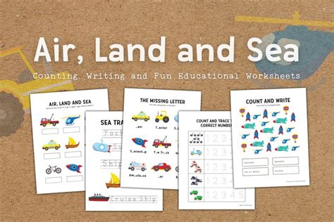 Air Land And Sea Educational Worksheets