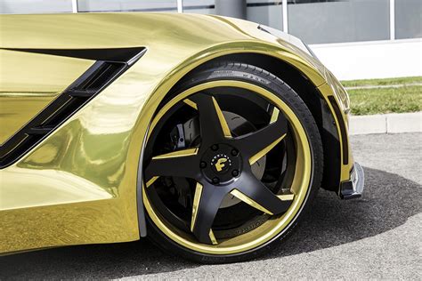 Forgiato Creates Golden Widebody Chevrolet Corvette Stingray Gtspirit
