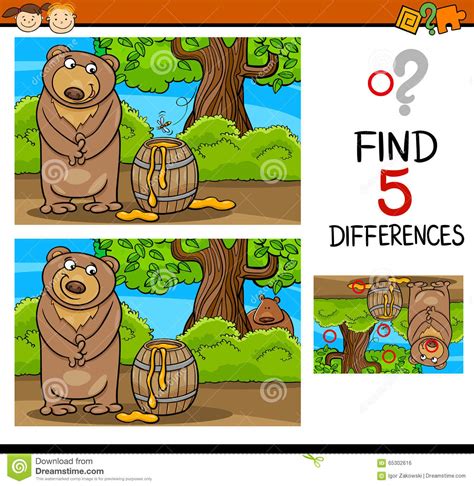 Find Differences Task For Kids Stock Vector Illustration