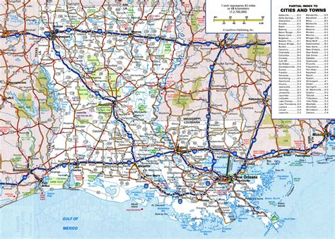 Louisiana Detailed Roads Mapmap Of Louisiana With Cities And Highways Images And Photos Finder