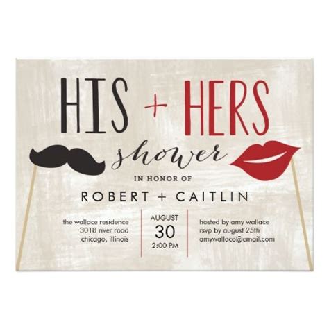 His And Hers Couple Shower Invitation Couple Wedding Shower Wedding Shower