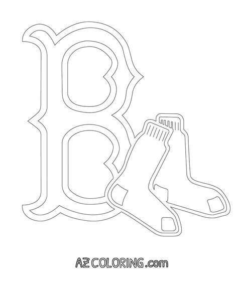 Red Sox Coloring Sheets Coloring Pages