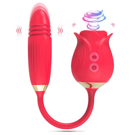 XOPLAY Rose Sex Toy For Women 2 In 1 Rose Vibrator G Spot Clitoral