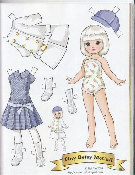 Tiny Betsy Mccall Paper Doll By Siyi Lin Paper Dolls Clothing Betsy