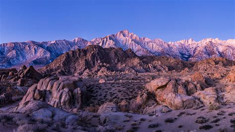 Alabama Hills With Sierra Nevada In The Wallpaper Winter Nature