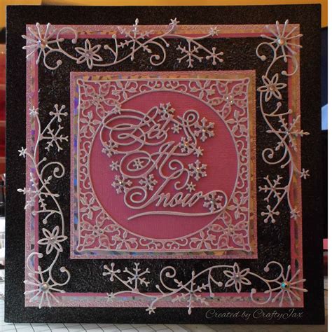 Christmas 2014 Card Using Memory Box And Tattered Lace Dies Christmas