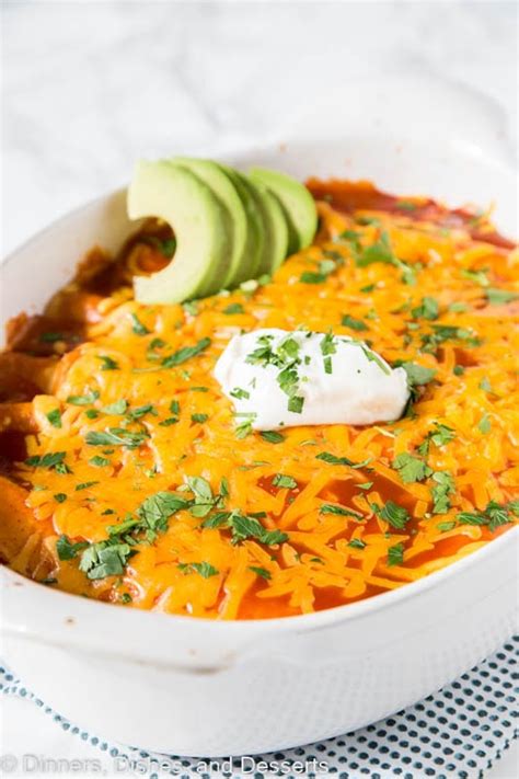 Our recipe below serves 4, but you can easily double or even triple it for a crowd. Sour Cream Enchiladas Recipe - Dinners, Dishes, and Desserts