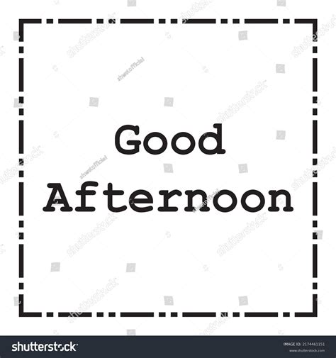 Good Afternoon Banner Greeting Text Happy Stock Vector Royalty Free