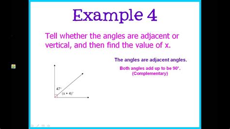 What are angles next to each other? Adjacent and Vertical Angles - YouTube