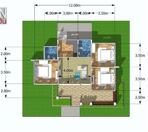 Modern Bedroom Bungalow House Design With Floor Plan Viewfloor Co