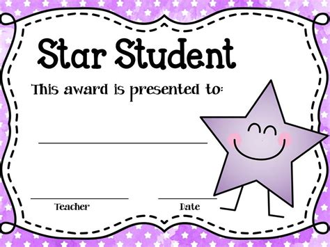 Best Star Student Certificate Template Best Templates Ideas