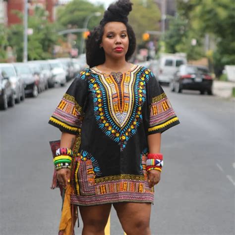 2016 New Summer Style Dashiki Dress Fashion Women Traditional African Print Short Sleeve Party