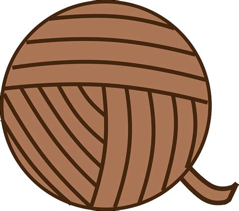 Download Ball Of Yarn Yarn Brown Royalty Free Vector Graphic Pixabay