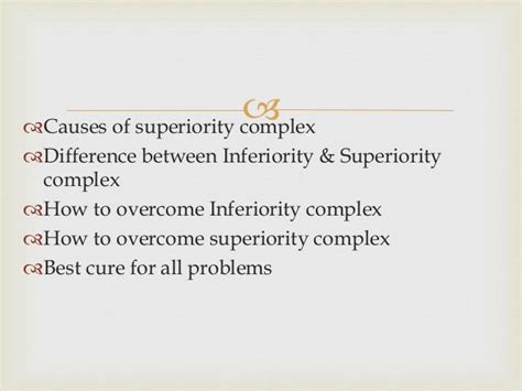 Inferiority And Superiority Complex