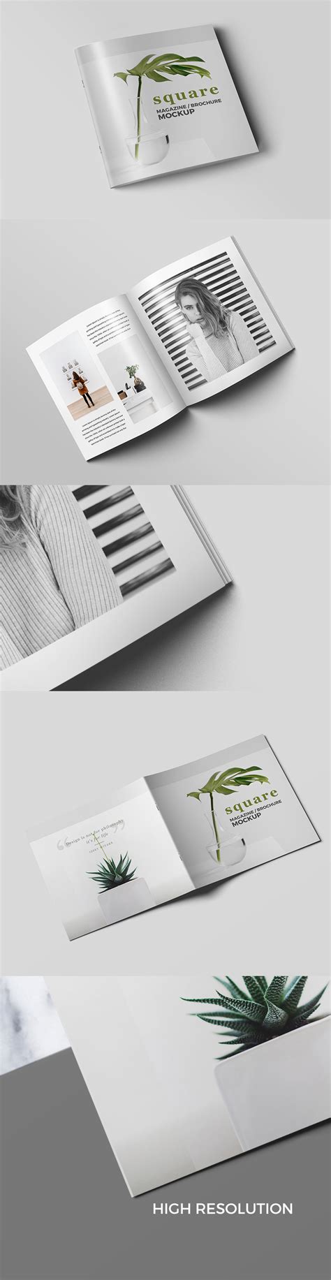 Download FREE SQUARE MAGAZINE BROCHURE MOCKUP on Behance