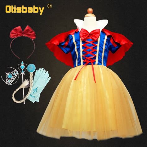 Children Girls Clothing Snow White Princess Dress Halloween Cosplay